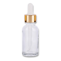 1oz Clear Dropper Bottles ( Gold )